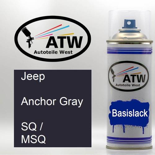Jeep, Anchor Gray, SQ / MSQ: 400ml Sprühdose, von ATW Autoteile West.
